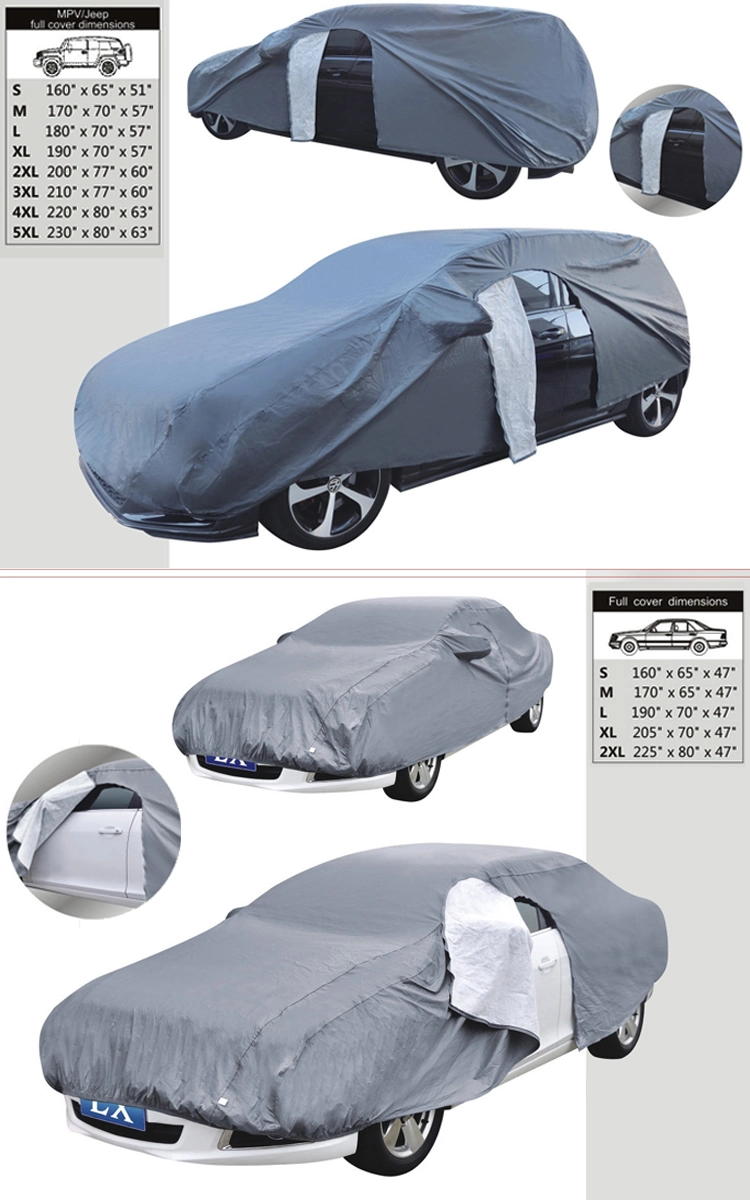 170t Waterproof Full Car Covers Outdoor Sun UV Protection Dust Rain Snow Protective for Sedan/SUV/MPV/Motorcycle/Jeep/Pick-up