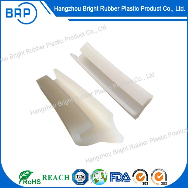Lu Shape Transparent Silicone Sealing Strip Automotive Rubber Anti-Collision Extrusion Parts