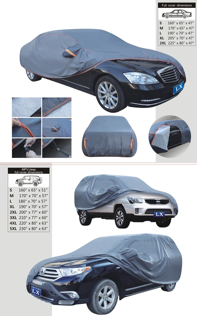 170t Waterproof Full Car Covers Outdoor Sun UV Protection Dust Rain Snow Protective for Sedan/SUV/MPV/Motorcycle/Jeep/Pick-up