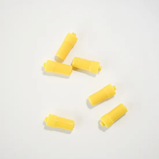 Disposable Medical Use Silicone Rubber Yellow Round Heparin Cap 