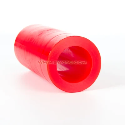 Customized Red Color Polyurethane Sleeve Bush Part for Flat Conveyor Roller